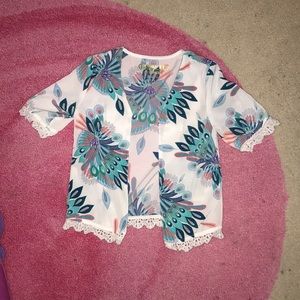 Toddler Girls Peacock Kimono